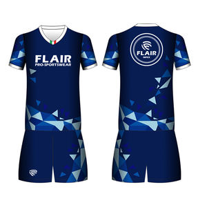 Ensemble de vêtements de sport en jersey imprimé à manches courtes respirant de haute qualité unisexe grande taille pour le volley-ball - Product Image 1