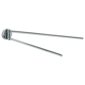 FELCE PLUS Toallero de pared con doble bisagra, cromo pulido FP23 13 36.9x5.6x4.8cm - Product Image 1