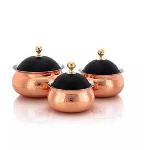 Prix d'usine Pot en acier inoxydable avec design classique Dernier pot en cuivre fini Style classique en métal - Product Image 3