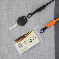 Offre Spéciale vente en gros personnalisé Polyester Paracord tressé collier Paracord lanière adaptée pour téléphone portable carte d'identité porte-clés