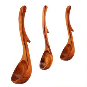 Ustensiles de cuisine 24 pouces de long manche hêtre naturel acacia manguier ensemble d'outils de cuisine en bois fabriqués en Inde - Product Image 5