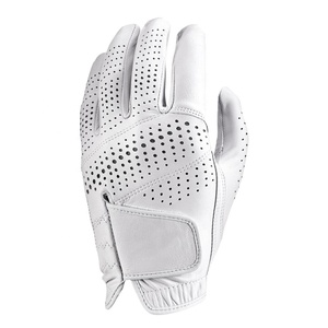 Gants de golf pour gaucher en cuir Cabretta de qualité supérieure, avec fermeture magnétique pour balle, séchage rapide, respirants, poignées ergonomiques, fermeture à boucle et crochet - Product Image 2