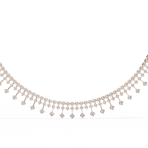 Fabulous 18K Gold Lab Grown Diamond <b>Necklace</b> for Ladies - Product Image 5