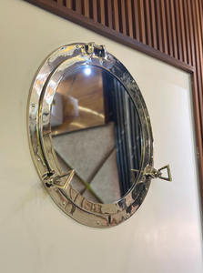 Antiguo tradicional náutico Metal artesanía pared espejo pulido ventana ojo de buey para barco baño dormitorio pared decoración hogar Decoración - Product Image 6