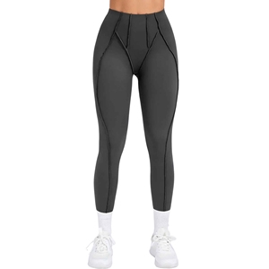 Leggings de sport pour femmes de niveau professionnel, sans couture, respirants, antibactériens, style anglais, grandes tailles, pour la gym, le fitness, le yoga, la course à pied, toute la journée - Product Image 1