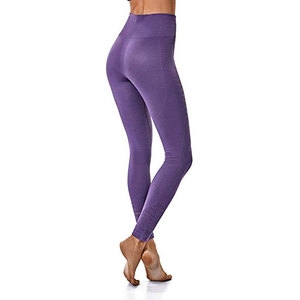 Soft Mid-Waisted Workout <b>Seamless</b> <b>Leggings</b> Yoga Pants Gym for Women Custom Spandex/Nylon <b>Leggings</b> Snagging Resistance Breathable - Product Image 4