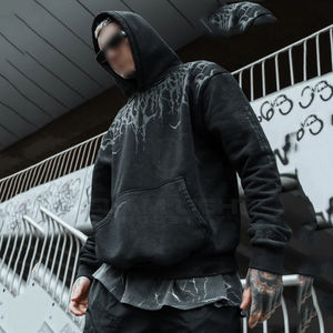 Nouveau Style Street Wear qualité supérieure sweats à capuche pour hommes sweats lavage à l'acide respirant écologique léger taille lourde à la mode - Product Image 4