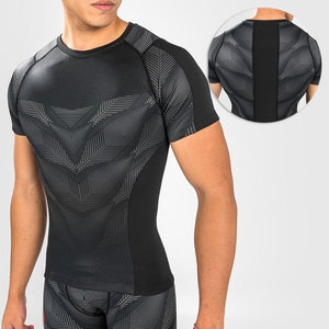 Wholesale Short Sleeve <b>Compression</b> Fitness Gym <b>Shirts</b> Custom Sublimated Bjj Rashguard <b>Shirts</b> Mens Mma Rash Guard - Product Image 3
