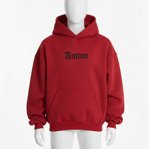 Liso grueso 500gsm Boxy en blanco de invierno bordado para hombre de algodón de gran tamaño de lana Sudadera con capucha personalizada Heavyweight Cropped Hoodies - Product Image 1