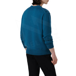 Suéter de punto de hombre ajustado transpirable con diseño de OEM personalizado/suéter de punto de hombre con logotipo personalizado - Product Image 3