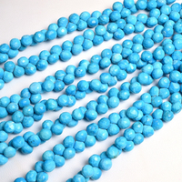 Turquoise Magnésite Perles De Pierres Précieuses En Vrac Forme D'oignon Briolette À Facettes 6mm & 8mm Bleu Fabrication De Bijoux DIY Artisanat En Gros