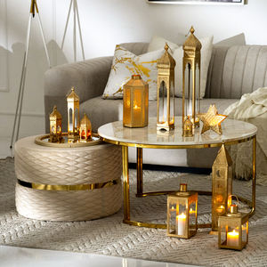 Candelabro Marroquí de Metal Dorado, Diseño de Venta Caliente para Ramadán 2026, para Decoración de Mesa y Suelo del Hogar - Product Image 3