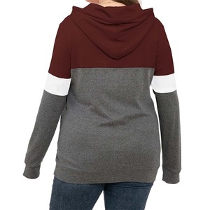 Street Wear femmes surdimensionné 100% coton bloc à capuche hiver lourd polaire avec broderie strass Logo imprimé Design - Product Image 5