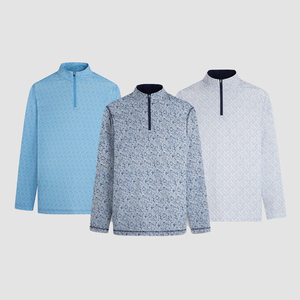 Jersey de primavera y otoño para hombre con logotipo personalizado, Jersey informal con cremallera 1/4 para hombre - Product Image 2