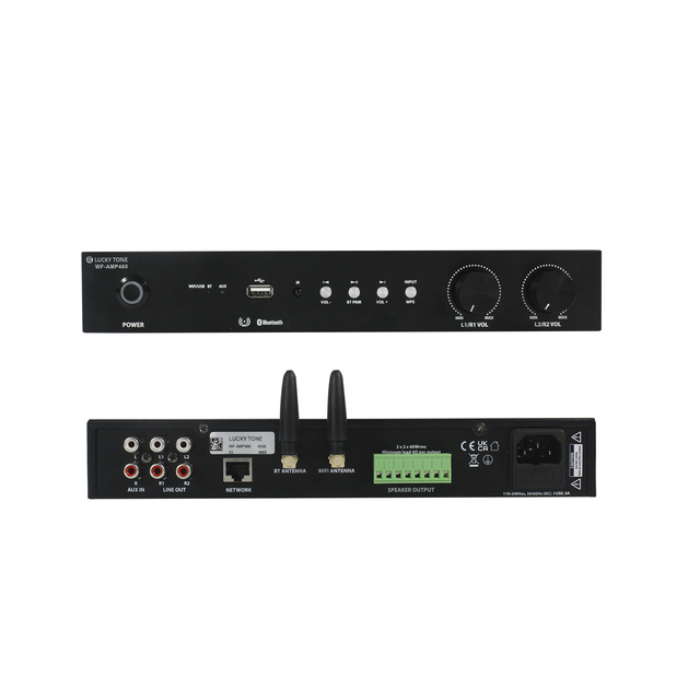 4-Channel Smart Audio Amplifier with WiFi/Bluetooth for Multi-Room Streaming Systems