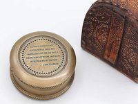 Boussole de poche classique en cuivre faite à la main, finition brillante, légère, écologique, affichage à cadran circulaire, multi-usages pour l'extérieur