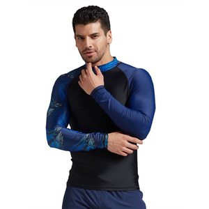 Fabrication 100% Top Haute Qualité Matériau Respirant Spandex /Polyester Hommes Rash Guard Confortable Fit Hommes Rash Guard - Product Image 6