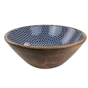 Kitchen Catering Usage Dessert Server Rustic Wooden Bowl Superior Quality Food Server Bowl Rounded Fruit Bowl - Product Image 2