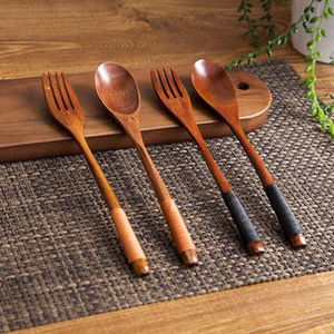 100% Solid Wood <b>Flatware</b> Sets Eco-Friendly and Durable for Tableware Use Natural Polished by Exporters - Product Image 2