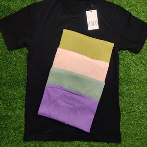 เสื้อยืดผู้ชายสีเทาดำสีขาวหลากสีเสื้อยืดบังคลาเทศเสื้อผ้าสต็อกหลากหลายชุดเสื้อยืดขายส่ง - Product Image 6