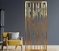 Cloison de salon en métal au design artistique moderne et personnalisable, écran en acier inoxydable 304, panneau décoratif gravé CNC
