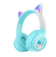 Chine OEM usine casque sans fil mignon oreille de chat coloré bleu dent casque utilisation pour les jeux sportifs voyage