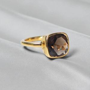 Venta al por mayor 925 plata esterlina hecho a mano piedra anillo 10mm cojín cornalina con bisel ajuste Collet conjunto joyería - Product Image 4