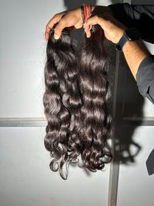 Single Donor Indian Remy Virgin Cuticle Aligned Natural Wave Style Double Weft Human Hair Extensions From <strong>India</strong> - Product Image 5