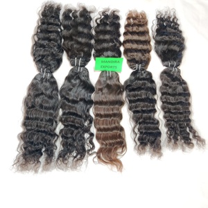 Machine naturelle vierge non traitée Double trame ondulée aucune perte Style de cheveux cambodgiens directement des extensions de cheveux humains de Temple - Product Image 3