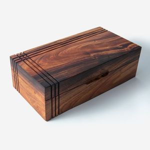 Tronco de almacenamiento de madera rústica, cofre Vintage, caja de estilo antiguo, organizador hecho a mano con herrajes de hierro para decoración y almacenamiento del hogar - Product Image 4