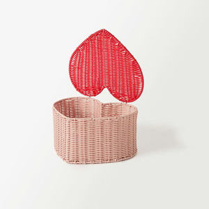 New design colorful <b>rattan</b> heart shape made in Vietnam for kid's <b>basket</b> - Product Image 2