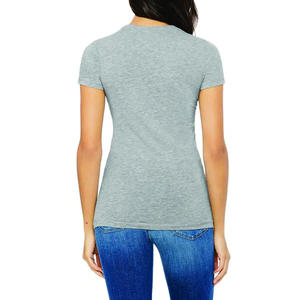 เสื้อยืดสตรีผ้าคอตตอน100% ลำลองแขนสั้น, เสื้อสีพื้น - Product Image 6