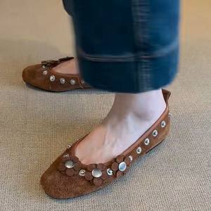 Zapatos planos de lona elástica para mujer, zapatillas informales para mujer, mocasines sin cordones, calzado cómodo y transpirable para verano - Product Image 5