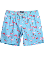 Maillots de bain pour hommes, séchage rapide, respirants, imperméables, protection UV, doublure en maille imprimée, 100% polyester, fermeture élastique importée
