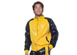 Ropa Deportiva Ligera Sintética para Hombre, Conjunto de Dos Piezas con Cierre, Pantalones Deportivos Brillantes e Impermeables - Product Image 2