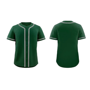 Vente en gros d'usine, maillot de baseball grande taille, logo personnalisé, couleur, 100% polyester, respirant, séchage rapide, imprimé pour hommes - Product Image 1