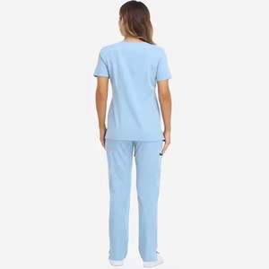 Nouveaux ensembles de blouses médicales pour médecins, livraison rapide, style jogger, unisexe, anti-rides, boutons ajustés, denim 100% coton, confortables - Product Image 3