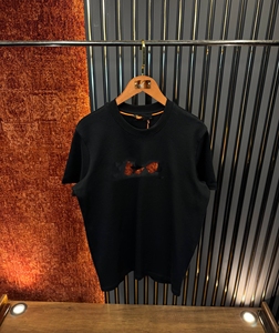 T-shirt décontracté respirant à manches courtes et col rond pour homme, grande taille, en coton uni 300 grammes, anti-boulochage, satiné, anti-plis - Product Image 5