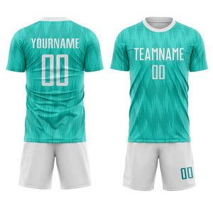 Conjunto de Camiseta y Pantalones Cortos de Fútbol Sublimados Personalizados de Alta Calidad, Ropa Deportiva Ligera y Transpirable para Equipos - Product Image 1