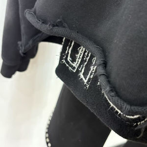 Ventes en gros de survêtements pour hommes en taille plus, sweat-shirt à fermeture éclair et pantalon de survêtement, style vintage, tissu en molleton 100% coton, appliqué brodé - Product Image 4