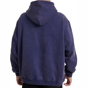 <b>Navy</b> Blue Essential Hoodie Relaxed Fit Minimalist Hooded <b>Top</b> for Streetwear Daily Comfort custom design - Product Image 2