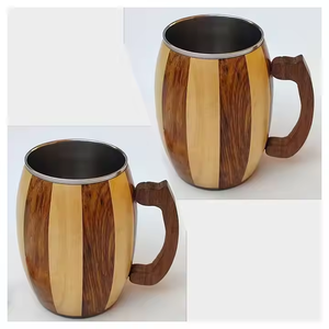 Les tasses en bois haut de gamme présentent une finition supérieure Ces tasses à boire en bois de style corne Viking 100% sont parfaites pour les amateurs de bière. - Product Image 6