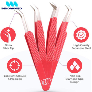 Le Pakistan a fabriqué des pinces à cils personnalisées en acier inoxydable avec logo imprimé par INNOVAMED - Product Image 5