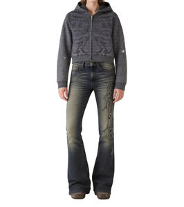 Sudaderas con Capucha Extra Grandes de Algodón Grueso Lavado al Ácido Vintage Personalizadas 2025, Unisex, con Pedrería, Estilo Urbano, Desgastadas, para Otoño - Product Image 3