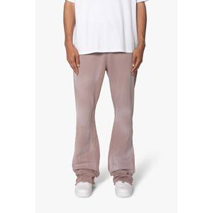 Paquete de 2 pantalones de chándal bootcut desteñidos de peso pesado, fabricante de pantalones de ajuste relajado de algodón de alta calidad a granel OEM personalizados - Product Image 3