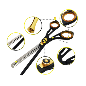 Juego de tijeras de corte y adelgazamiento de pelo para barbería, conjunto de 2 piezas con logotipo personalizado para peluquería - Product Image 2