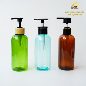 Bouteille cosmétique PET OEM 300ml | Emballage rechargeable vert pour shampooing et gel douche - Product Image 2