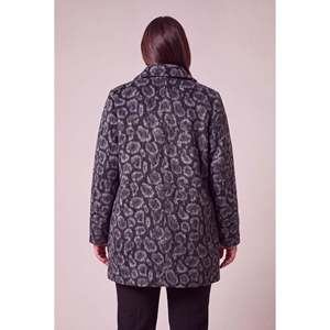 เสื้อแจ็คเก็ตลายเสือดาวขนาดใหญ่สีดำพร้อมซับใน - Product Image 5