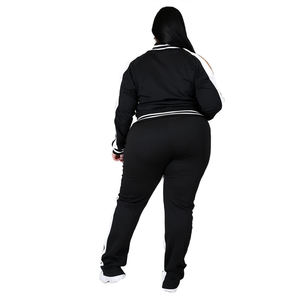 Chándal de talla grande de 2 piezas personalizado para mujer, novedad de 2025, chándal de talla grande con logotipo personalizado de último diseño para mujer - Product Image 2