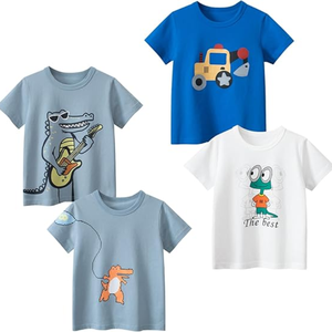 Camiseta de algodón de punto para niños pequeños, ropa de Boutique con apliques personalizados, ropa de verano cómoda para niños, ropa para niños, camisas - Product Image 1